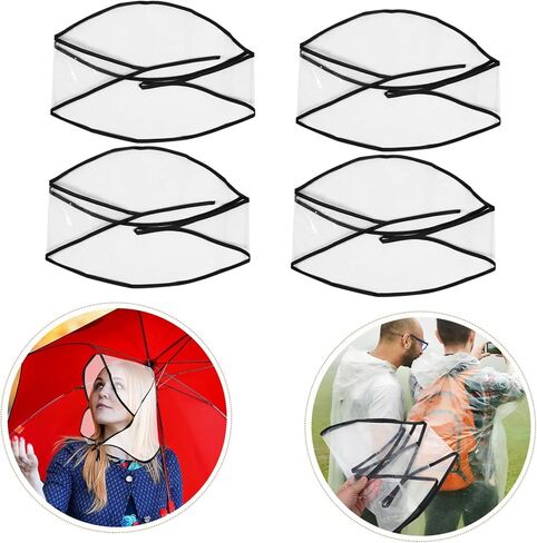 8pcs أغطية أمطار للنساء قبعات المطر الصافية مع حاجب لتصفيفة الشعر أغطية خفيفة في الهواء الطلق لتصفيفة الشعر لأحداث السفر in Saudi Arabia