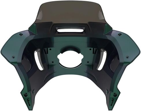 Advanblack ST Style Front Fairing with 10" Windshield, Compatible with Harley Low Rider / S / ST (2018-2024), Road King (2009-2024), Street Bob, Fat Bob, Dyna (2006-2017) (Fastback blue) in Saudi Arabia