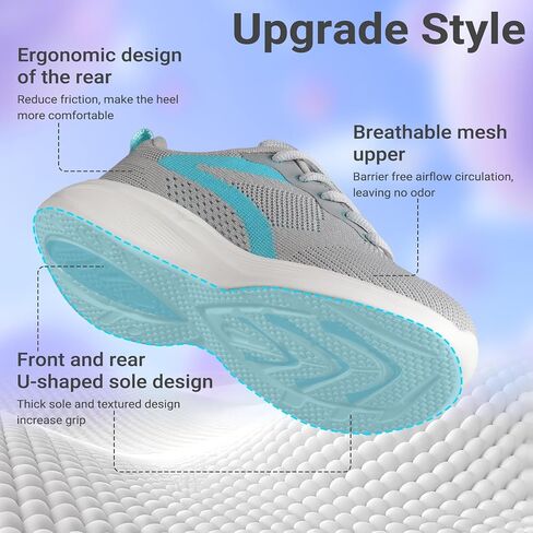 Women's Non Slip Gym Workout Shoes, Lightweight Breathable Tennis Sneakers with Soft Insoles,Mesh Walking Sneakers, Womens Running Shoes for Cycling Running ﻿ in Saudi Arabia