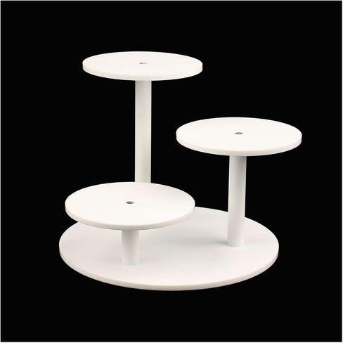 Frosted Acrylic Table Display Stand for Figure Small Display Risers Black for Succulent Plants 3 Tier Round Risers for Decor 1 Pack in Saudi Arabia