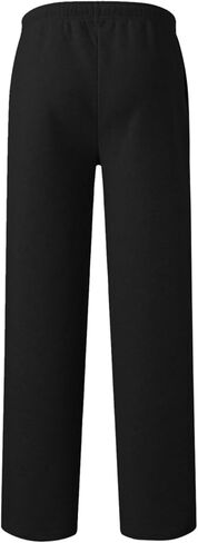 Boys Wide Leg Sweatpants, Baggy Sweatpant for Teens Open Bottom Elastic Streetwear with Pockets in Saudi Arabia