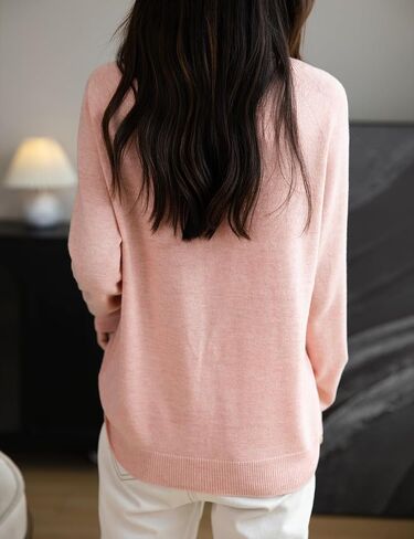 Women Merino Wool Blend Cardigan Crew Neck Fall Winter Long Long-Line-Line-Line Line Lear To Deflies Chremnit in Kuwait