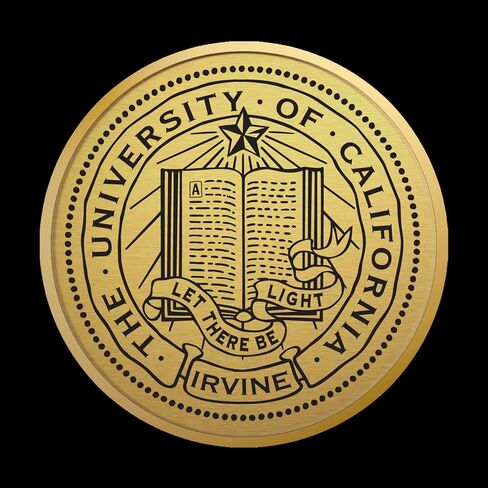 University of California Irvine 11" w x 8.5" h Diploma Frame - Fits a bachelor's, master's and phd - Gold Engraved Medallion Diploma Frame - Cherry Moulding with Black and Gold Matting in Saudi Arabia