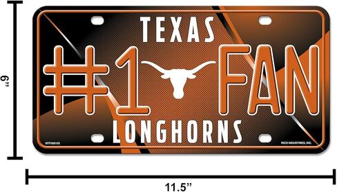 Rico Industries NCAA Unisex-Adult #1 Fan Metal License Plate Tag in Saudi Arabia