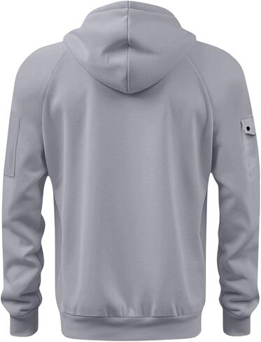 Tactical Hoodies for Men Fleece Big and Tall Hooded Sweatshirt Military Quarter Zip Pullover Sweatshirt with Pockets in Saudi Arabia
