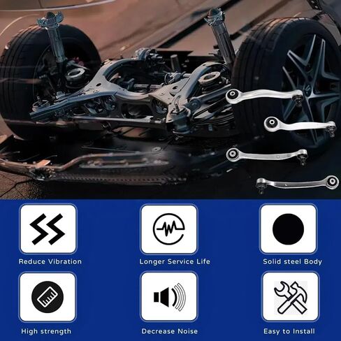 4pc K620618 K620619 K620620 K620621 Front Upper Forward Rearward Control Arm Kit for Audi A6 2006-11, S6 2007-10, S8 2007-09, A6 Quattro 2005-11, A8 Quattro 2004-10, for Volkswagen Phaeton 04-06 in Kuwait