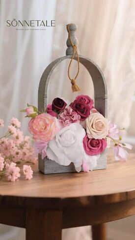 Chic Artificial Flowers Fake Silk Poppy Peony Faux Foam Roses Combo for DIY Wedding Bouquets Centerpieces Arrangements Bridal Shower Party Home Decorations (Teal & Burnt Orange) in Saudi Arabia