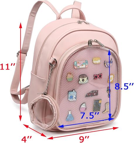 CHERRY SAUCE Kawaii Backpack PU Leather Ita Bag Aesthetic Cute Purse Pin Display in Saudi Arabia