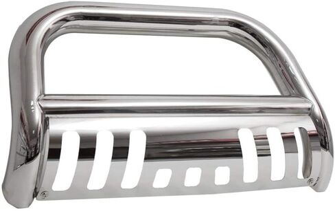 MOTORHOT Stainless Steel Front Bumper Bull Bar Grille Guard Compatible With 2005-2019 Nissan Frontier 2005-2008 2018 2019 Pathfinder 2005-2015 2018 2019 Xterr Silver in Kuwait