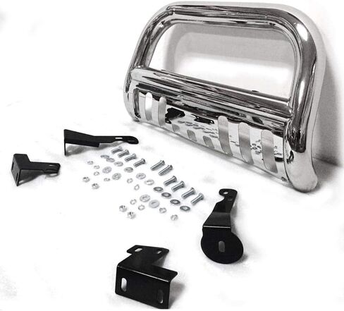 MOTORHOT Stainless Steel Front Bumper Bull Bar Grille Guard Compatible With 2005-2019 Nissan Frontier 2005-2008 2018 2019 Pathfinder 2005-2015 2018 2019 Xterr Silver in Kuwait