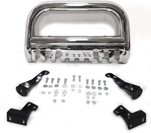 MOTORHOT Stainless Steel Front Bumper Bull Bar Grille Guard Compatible With 2005-2019 Nissan Frontier 2005-2008 2018 2019 Pathfinder 2005-2015 2018 2019 Xterr Silver in Kuwait