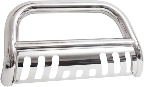 MOTORHOT Stainless Steel Front Bumper Bull Bar Grille Guard Compatible With 2005-2019 Nissan Frontier 2005-2008 2018 2019 Pathfinder 2005-2015 2018 2019 Xterr Silver in Kuwait