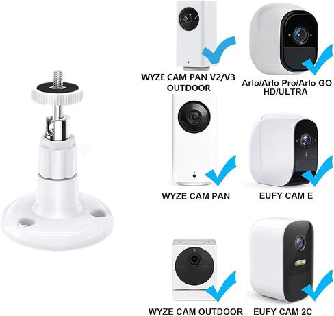 مشبك تثبيت مرن للتركيب على Blink Outdoor 4 (الجيل الرابع) / (الجيل الثالث) XT3 / Blink XT / XT2 / Mini/Blink داخلي، حامل معقوف قابل للتعديل للتركيب الآمن ومتعدد الاستخدامات in Kuwait