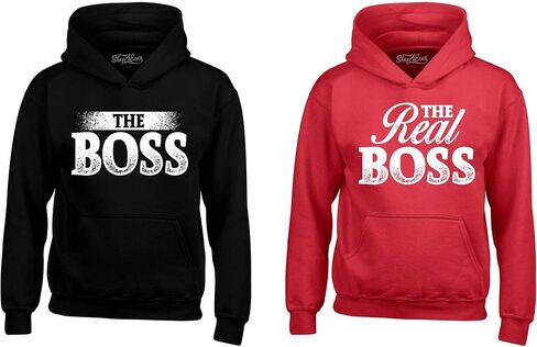Shop4ever the Boss - The Real Boss Counpolds الذين يطابقون Sweatshirts Hoodie in Saudi Arabia