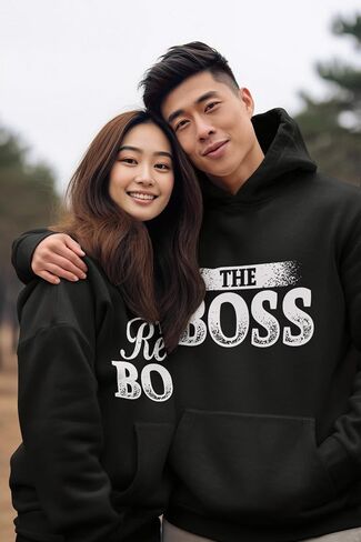 Shop4ever the Boss - The Real Boss Counpolds الذين يطابقون Sweatshirts Hoodie in Saudi Arabia
