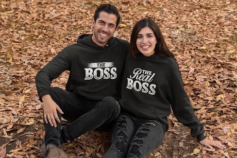 Shop4ever the Boss - The Real Boss Counpolds الذين يطابقون Sweatshirts Hoodie in Saudi Arabia
