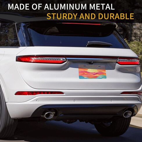 Boho Sunset Front License Plate for Women Car Vanity Plates Decorative Aluminum Metal Cute Novelty License Plate Cover for Men 6x12 Inch (4 Holes) in Saudi Arabia