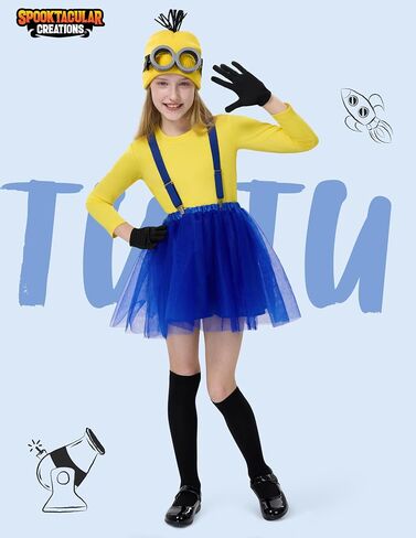 Spooktacular Creations Halloween Child Girl Cute Yellow Shirt Tutu Outfit, Kids Costume Accessories Set for Holiday Parties in Saudi Arabia