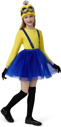 Spooktacular Creations Halloween Child Girl Cute Yellow Shirt Tutu Outfit, Kids Costume Accessories Set for Holiday Parties in Saudi Arabia