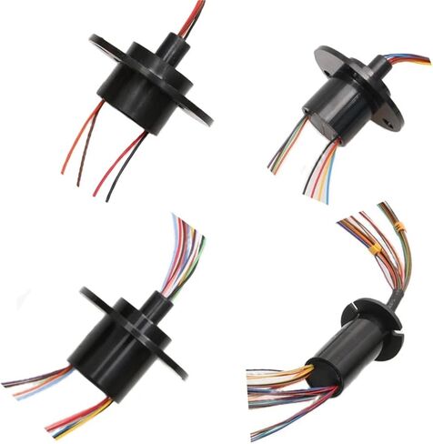 1PC 2/4/6/8/12/18/24/36 Channels Wires Slip Ring 1-2A Slipring 8.5/12.5/15.5/22mm Mini Rotary Conductiv Joint Connectors(Dia 12.5mm 12ch 2A) in Saudi Arabia