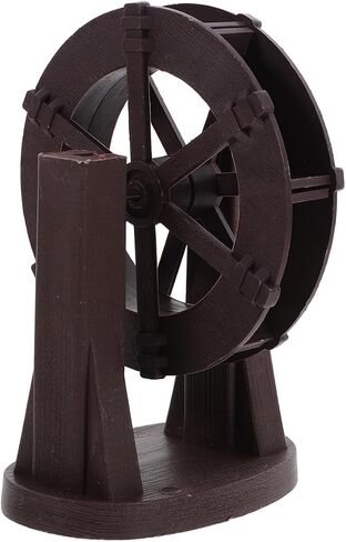 STOBAZA Fountain Water Wheel Decor, Micro Landscape Fountain Feng Shui Sculpture Water Wheel for DIY Craft Home Office Fish Tank Bonsai Micro Landscape Layout Decor in Saudi Arabia