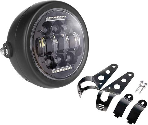 5-3/4inch Motorcycle Headlight with Headlight Housing Bucket Mount Bracket compatible with Shadow 750 Rebel 500 Café Racer Bober Cruiser in Saudi Arabia