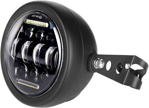 5-3/4inch Motorcycle Headlight with Headlight Housing Bucket Mount Bracket compatible with Shadow 750 Rebel 500 Café Racer Bober Cruiser in Saudi Arabia