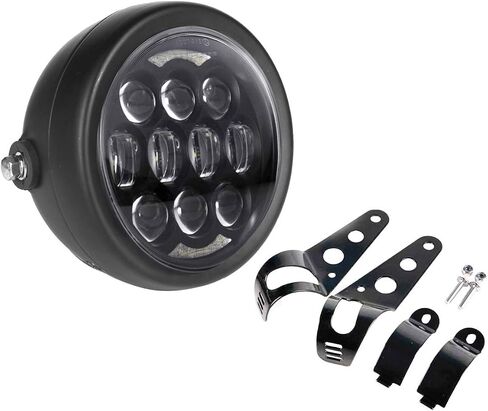 5-3/4inch Motorcycle Headlight with Headlight Housing Bucket Mount Bracket compatible with Shadow 750 Rebel 500 Café Racer Bober Cruiser in Saudi Arabia
