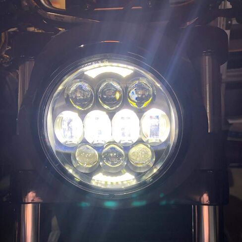 5-3/4inch Motorcycle Headlight with Headlight Housing Bucket Mount Bracket compatible with Shadow 750 Rebel 500 Café Racer Bober Cruiser in Saudi Arabia