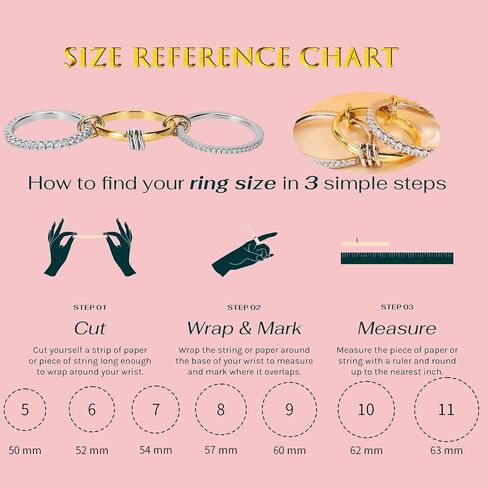 Gold Stackable Rings for Women Non Tarnish, 18k Gold Plated Cubic Zirconia Rings, Silver Gold Multi-link Ring Mixed Metals Stack Rings Set in Saudi Arabia