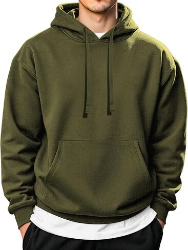 COOFANDY Men's Hooded Pullover Casual Long Sleeve Drawstring Gym Hoodies Sweatshirts with Pocket in Saudi Arabia