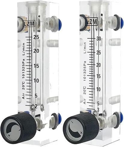 94mm 106mm Height Water Gas Air Float Flowmeter Panel Type Rotameter With Control Valve(2-20mlPM Water 94 H) in Saudi Arabia