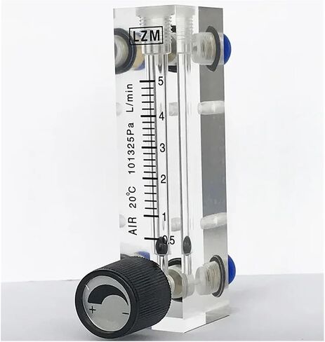 94mm 106mm Height Water Gas Air Float Flowmeter Panel Type Rotameter With Control Valve(2-20mlPM Water 94 H) in Saudi Arabia