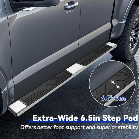 6.5" Running Boards Compatible with 2009-2018 Dodge Ram 1500 Crew Cab,2010-2024 2500/3500, 2019-2024 Ram 1500 Classic Crew Cab Mirror Stainless Steel Nerf Bars, Side Steps for Truck in Kuwait