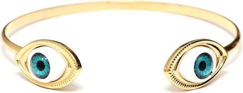 سوار العيون الزرقاء ذراع الكفة الذهب نغمة غامضة مقلة العين القوطية الشرير bangle bc39 الأزياء المجوهرات in Saudi Arabia