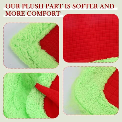 Abbylike 6 Pcs Christmas Holiday Santa Leg Wraps with Faux Fur Trim Holiday Santa Horse Hat All Purpose Santa Saddle Pad for Christmas Horse Costume Accessories in Saudi Arabia