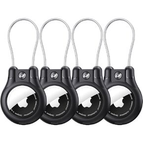 حامل سلسلة مفاتيح AirTag - عبوتان، حافظة قفل مقاومة للماء، متوافقة مع Apple AirTags، حافظة بطاقات Apple فائقة الأمان، للأمتعة، حقيبة ظهر بسلسلة مفاتيح وحلقة مفاتيح والمزيد in Kuwait