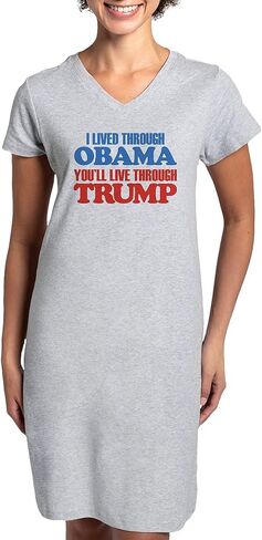 CafePress You'll Live Through Trump Women's Nightshirt, Soft Long Pajama Shirt, Cotton PJs/Pyjamas in Saudi Arabia