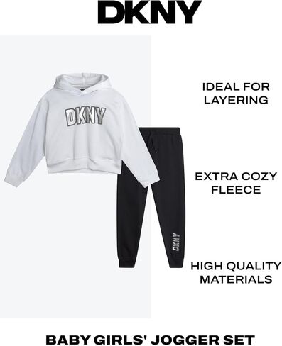 مجموعة الركض للفتيات من DKNY - مجموعة ملابس لعب بغطاء للرأس مكونة من قطعتين (للرضع/الأطفال الصغار) in Saudi Arabia