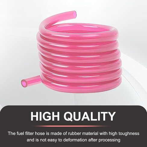 Downhill Motorcycle Fuel Line Hose, Heat-resistant Rubber Fuel Vent Hose Tube, 3M/9.84Ft Soft Petrol Tubing Pipe, Universal for Most Motorcycle, Dit Dirt Bicycle, ATV (Pink) in Saudi Arabia