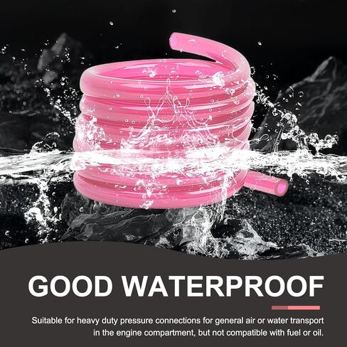 Downhill Motorcycle Fuel Line Hose, Heat-resistant Rubber Fuel Vent Hose Tube, 3M/9.84Ft Soft Petrol Tubing Pipe, Universal for Most Motorcycle, Dit Dirt Bicycle, ATV (Pink) in Saudi Arabia