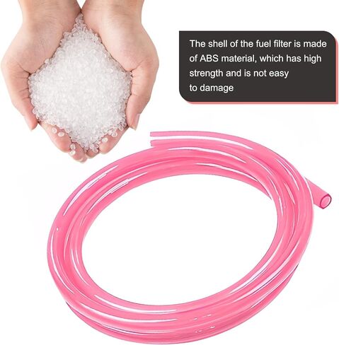 Downhill Motorcycle Fuel Line Hose, Heat-resistant Rubber Fuel Vent Hose Tube, 3M/9.84Ft Soft Petrol Tubing Pipe, Universal for Most Motorcycle, Dit Dirt Bicycle, ATV (Pink) in Saudi Arabia