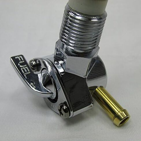 دراجة نارية 3/8 "NPT المصفاة OEM Petcock 90 درجة المرفق الإغلاق الوقود إيقاف صمام - استخدام مع خط الوقود 1/4" - يحل محل HD PT# 62125-55B - Chrome Plated - Harley Chopper Bobber Cafe Racer (3/890) in Saudi Arabia