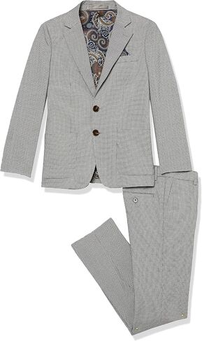 Isaac Mizrahi Slim Fit Boy's Houndstooth Suit in Saudi Arabia