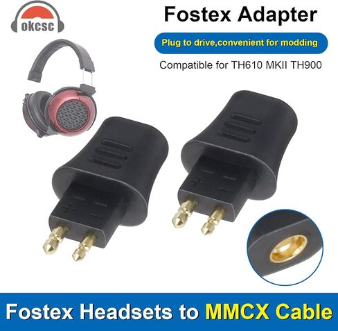 okcsc MMCX Cable Adapter Work for MMCX Cable Connected to Audio Technica ATH-LS70iS ATH-LS200iS CKRS90iS HDC213A/1.2 CKS1100iS Headphones Connector One Pair Black in Saudi Arabia