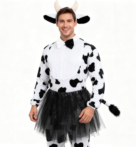 Halloween Cat Costume Accessories Black Cat Costume Set Cat Ears Bowtie Tail Tutu Skirt Cosplay Accessory Kit Men Women in Kuwait