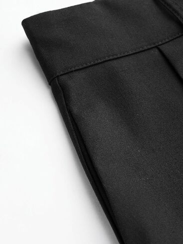 عصير التفاح Maxi Skirt عالي الخصر يمزج خطوط الجيب تنورة طويلة الطول لتنورة النساء التدفق in Saudi Arabia
