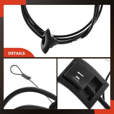 A-Premium Front Latch Latch Cable مع مقبض متوافق مع Ford F-150 1987-1991 ، F-250 1987-1991 ، F-350 1987-1991 ، F-Super Duty 1990-1991 ، Bronco 1987-1991 ، 81.5 Int ، استبدل# E7TZ16916A in Saudi Arabia