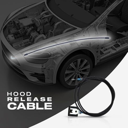 Karparts360 لـ Subaru Forester/STI/WRX 2014-2020 Cable Hood Cable | أسود | البلاستيك/المعدن | استبدال 57330SG060 in Kuwait