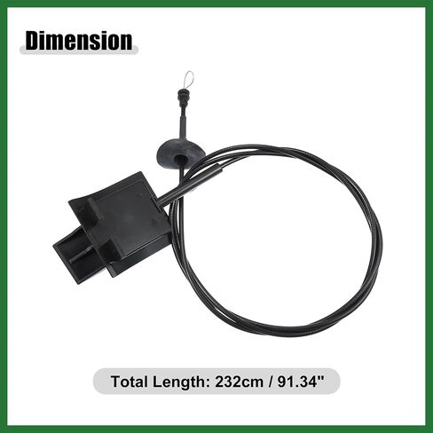 Motoforti Front Hood Latch Release Cable Fit for Ford F-150 1987-1991 for Ford Bronco 1987-1991 No.E7TZ16916A/E7TZ-16916-A - Pack of 1 Long-lasting in Saudi Arabia